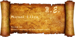 Muzsai Eliza névjegykártya
